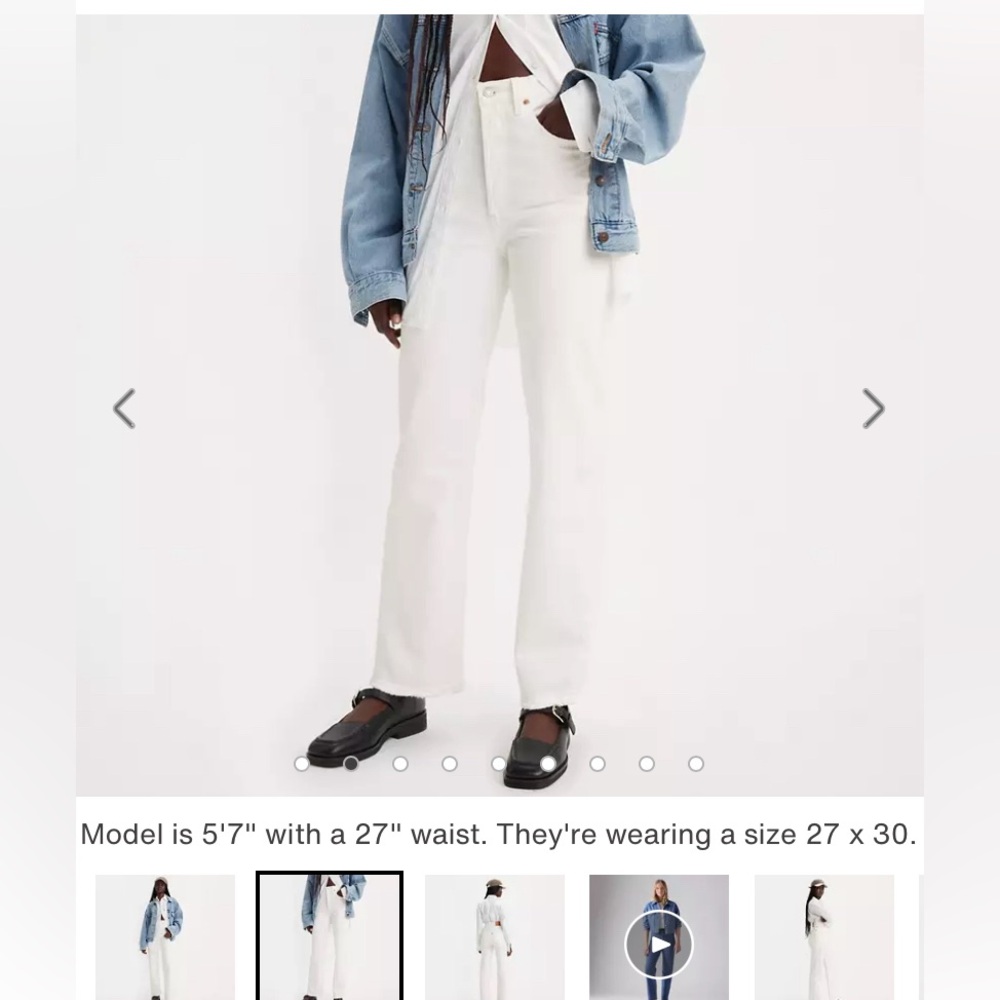 Levi’s ribcage straight ankle size 25